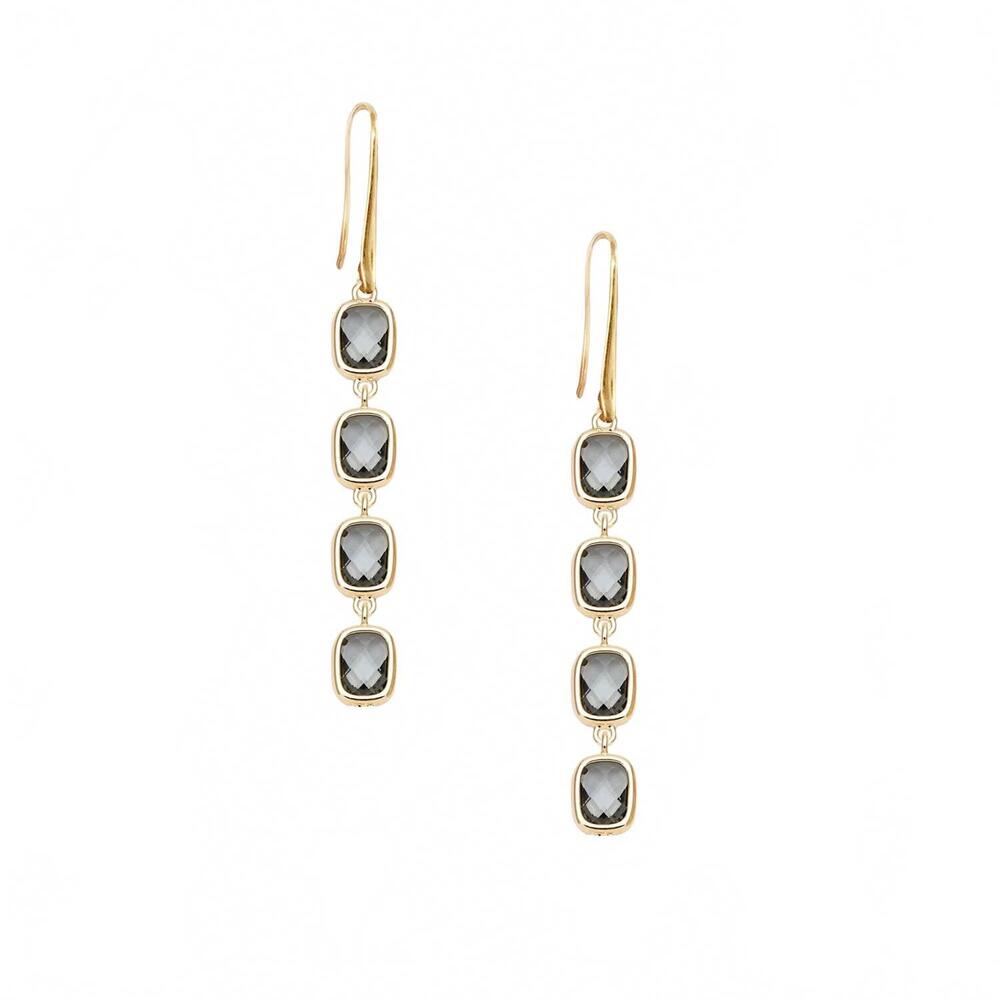 NEW ADRIANA PAPPAS women's chic & sleek drop earrings in grey